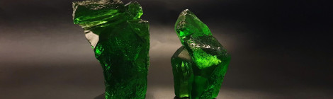 翡翠琉璃太極(小)LIULI TAICHI in Emerald Color