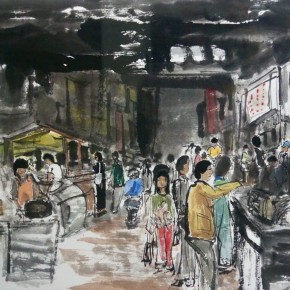 夜市/葉錦蓉45x69cm