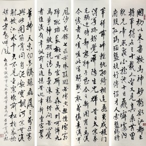 杜甫韋諷錄事宅觀曹將軍畫馬四條屏/馮士彭